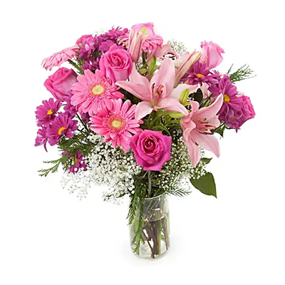 "Seasonal Flowers with Vase - Click here to View more details about this Product